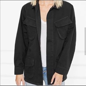 Black Oversize Military Jacket